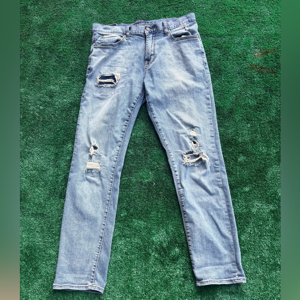Aeropostale Light Blue Distressed Boyfriend Jeans 32x32